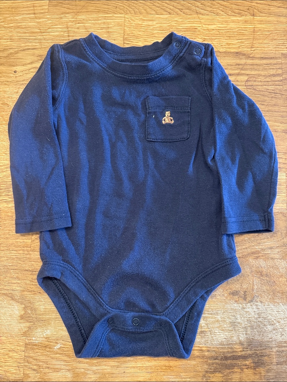 GAP Navy Infant Bodysuit with Logo Print